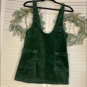 Dark Green mini dress, great for layering.